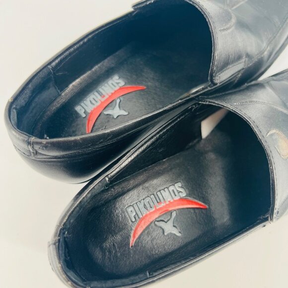 Pikolinos Black Loafers with Leaf Design Size 5 - Picture 10 of 14